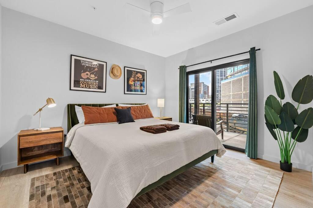 Ferienwohnung Skyline View, Pool, Gym, Balcony'S, Walk To Bway! Nashville Exterior foto